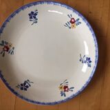 Plat rond et creux faïence Sarreguemines Dannemarie