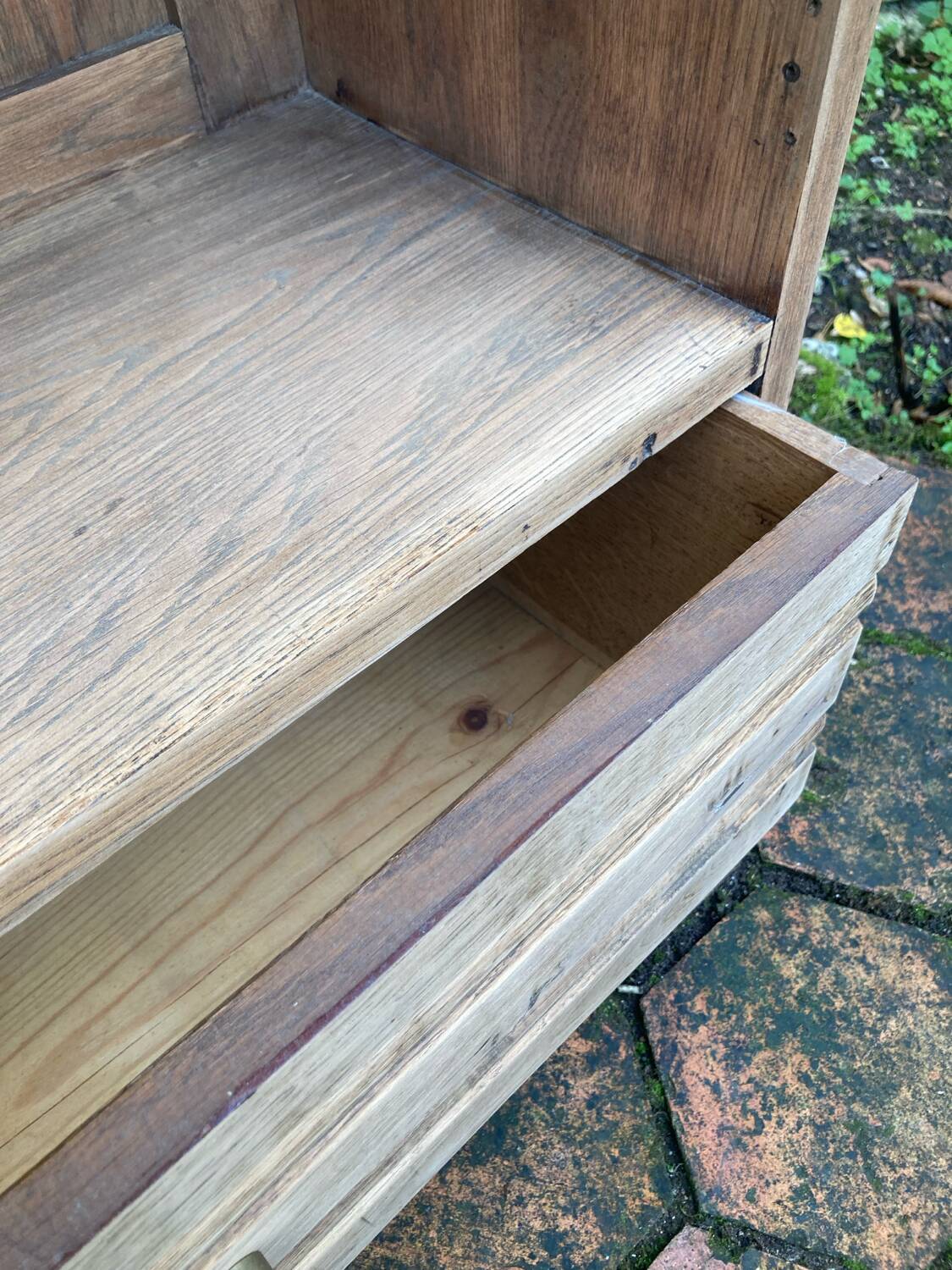 Antique furniture - solid oak shelf