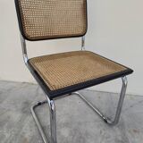 Marcel Breuer B32 chair in black cane signed Made in Italy