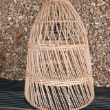 Pair of wicker pendant lights