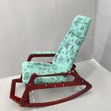 ÚLUV Wooden Rocking Chair – Czechoslovakia, 1970s, Original Very Good Condi