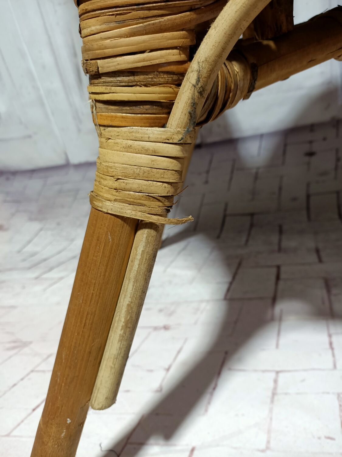 Vintage rattan basket chair