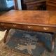 English mahogany desk early twentieth opening to two drawers