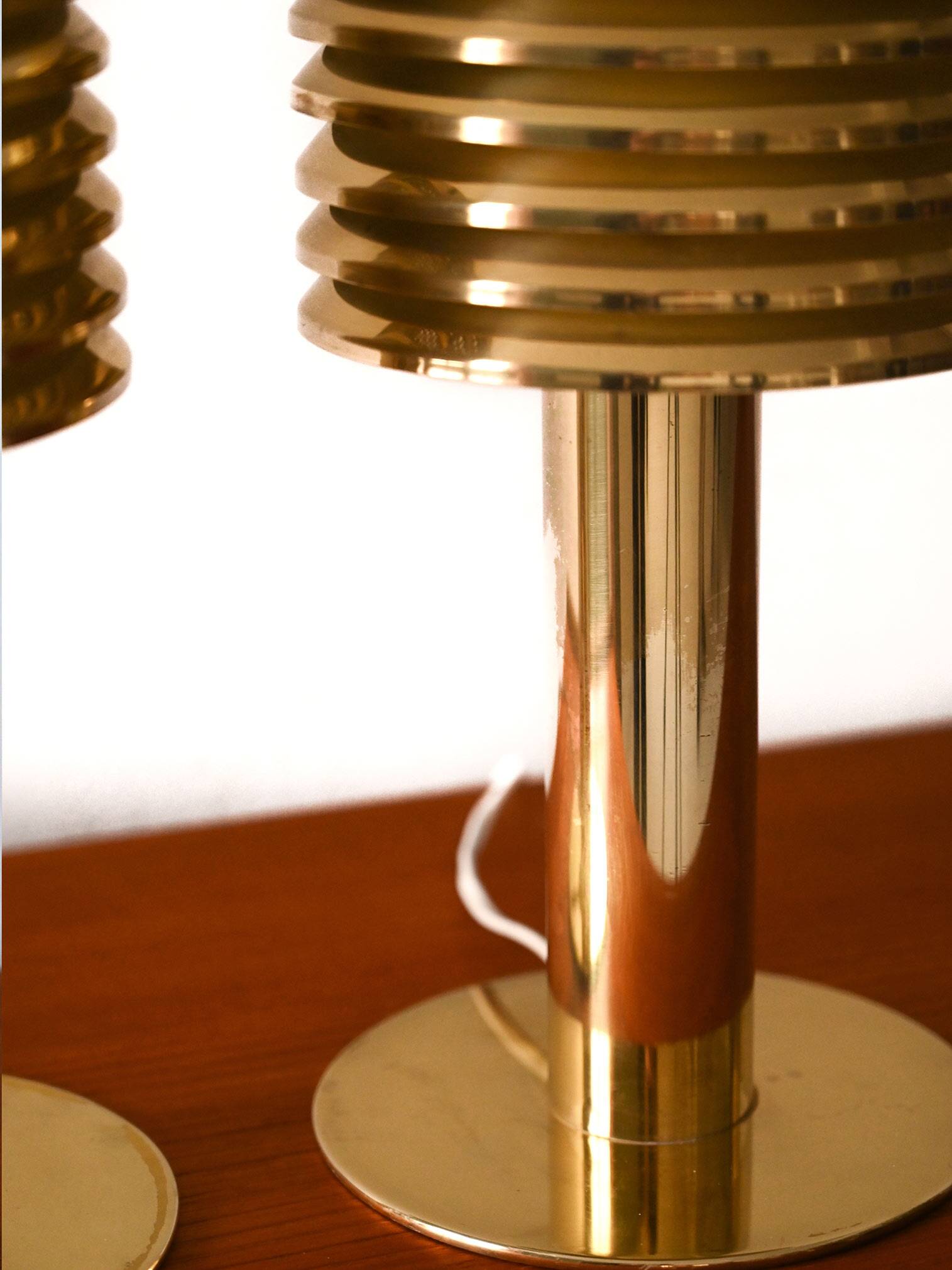 Pair of model B142 brass table lamps by Hans-Agne Jakobsson