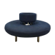 Blue corderoy round sofa ‘Infinity Circle’