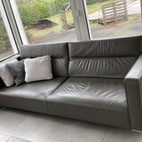 Urban Canapé – Didier Gomez for Ligne Roset – Anthracite grey leather