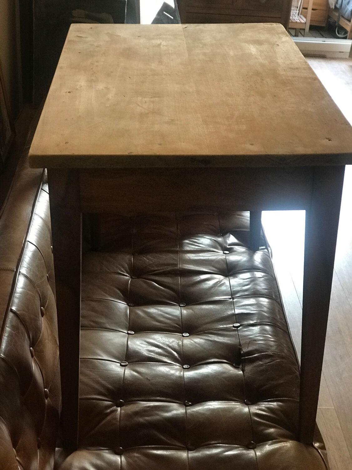 Solid wood farm table