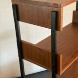 Vintage Teak and Metal Wall Unit