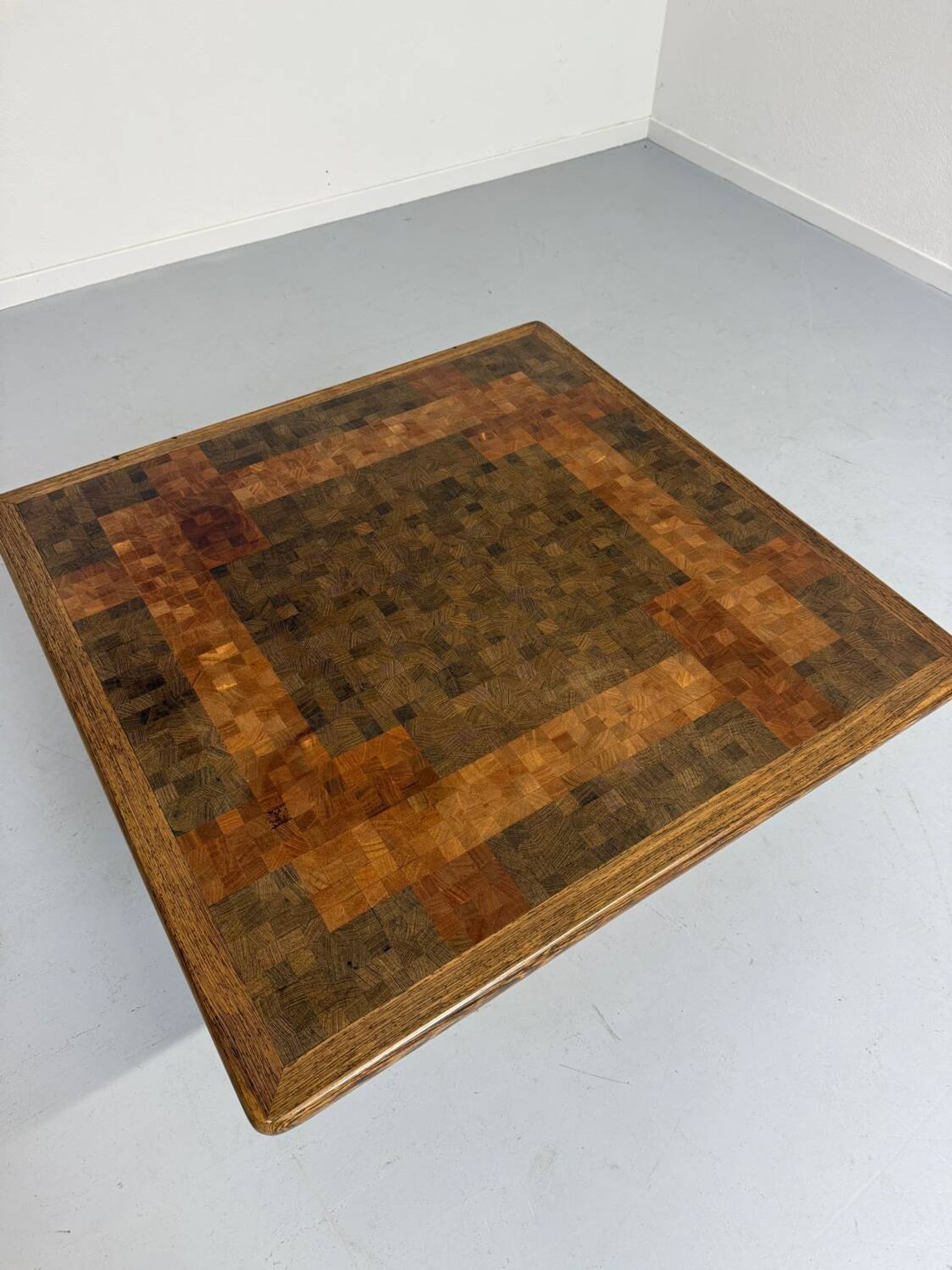 Scandinavian design marquetry wood coffee table by rolf middel and lindum