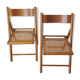 2 chaises pliantes en cannage
