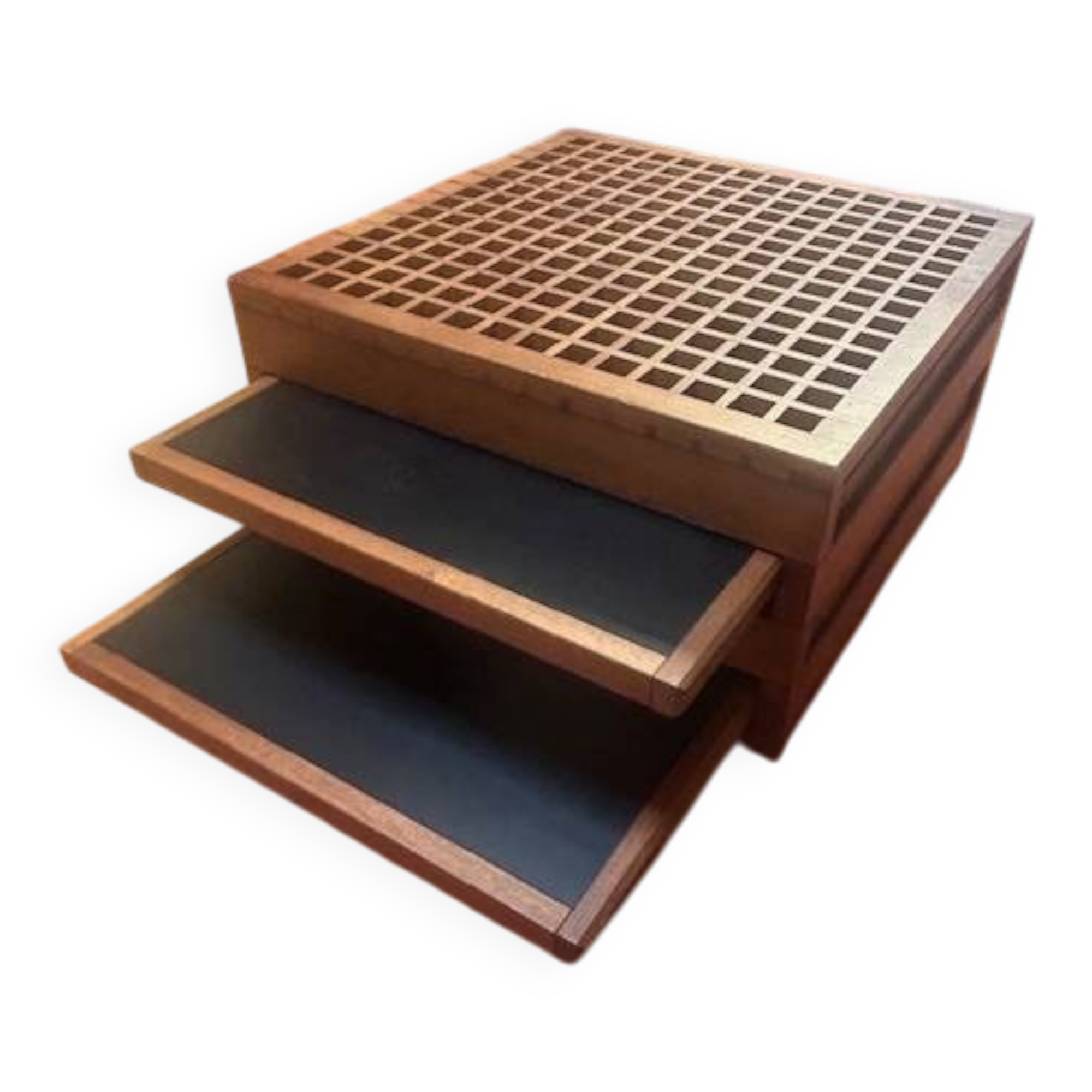 Extendable designer coffee table - Bernard Vuarnesson - 1980s