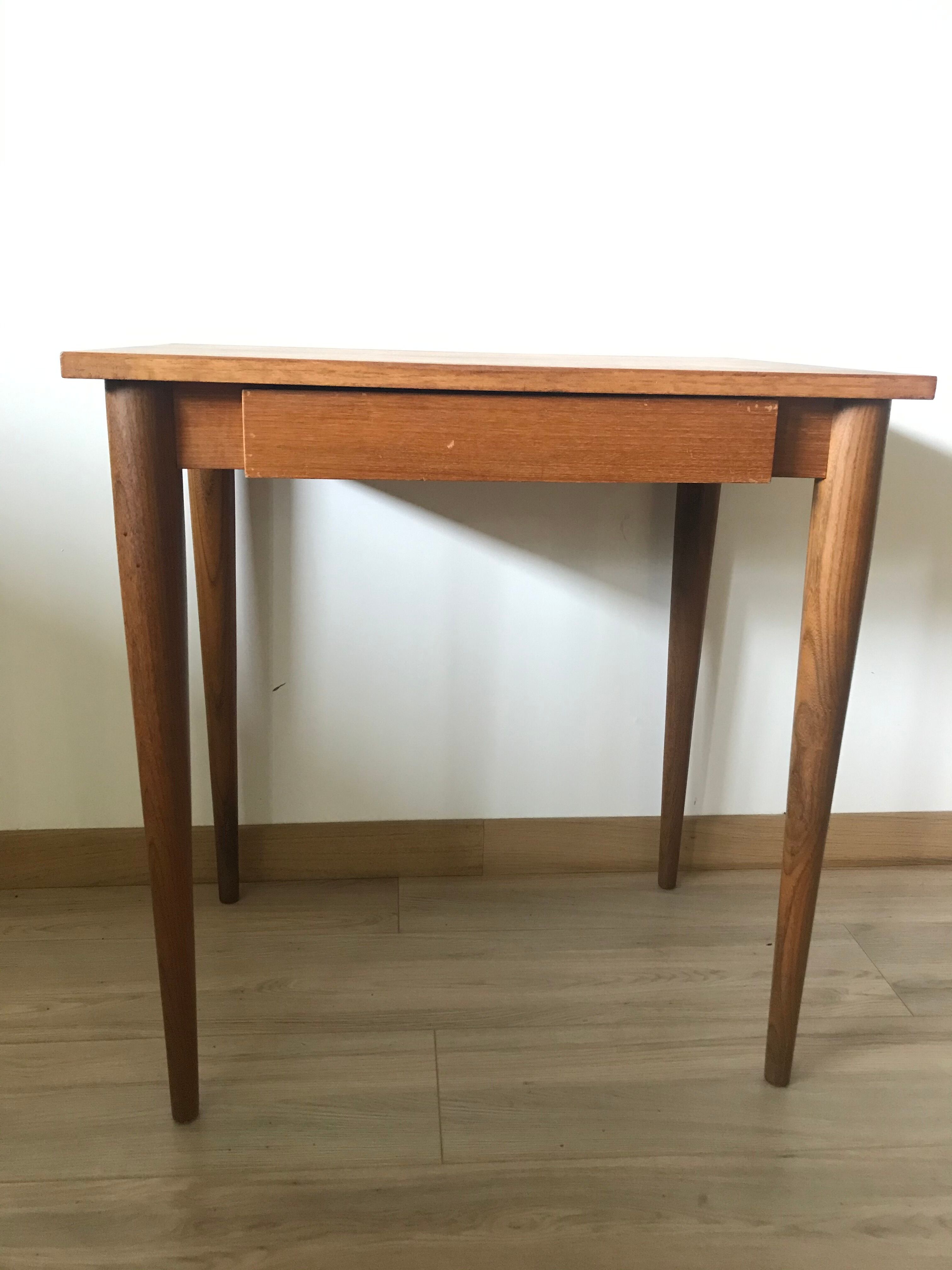 Old desk round feet Scandinavian style