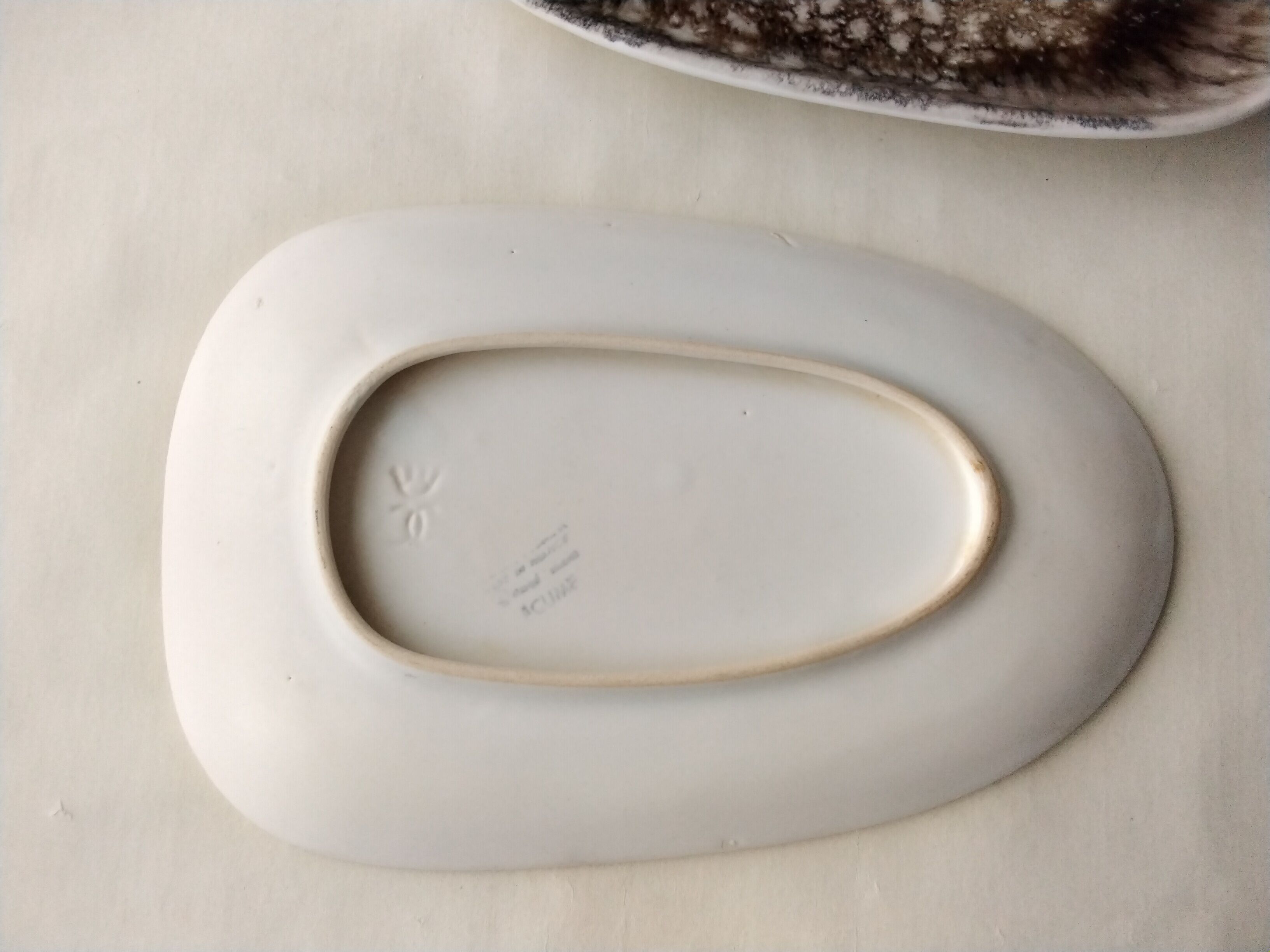 2 Niderviller ceramic raviers Ecume model