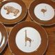 Set 5 assiettes à dessert animaux sauvages d'Afrique