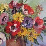 Bouquet of flowers with intense colors