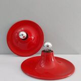 Set of two Italian Targetti design wall lights from the 70s