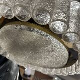 Doria Leuchten 60s-70s glass chandelier ceiling light