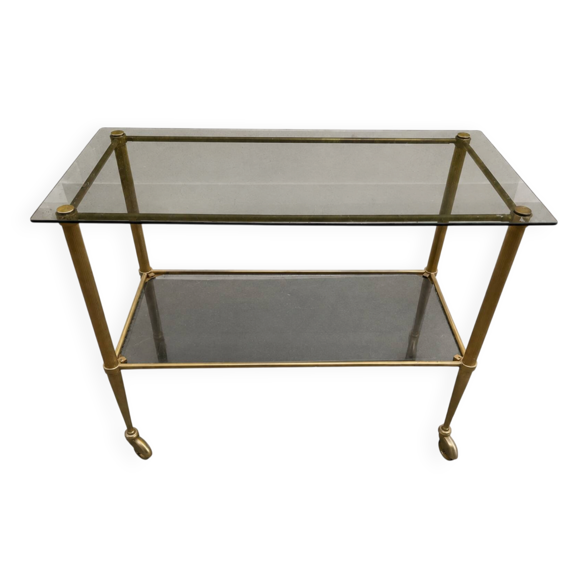 Vintage dessert table in brass and glass – 60s/70s style