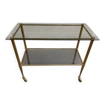 Vintage dessert table in brass and glass – 60s/70s style