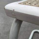 Set of 4 Cesca b32 model chairs in white by Marcel Breuer