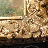 Impressionist painting, XIX-XX°s., landscape, oil on wood signed A.Hervé