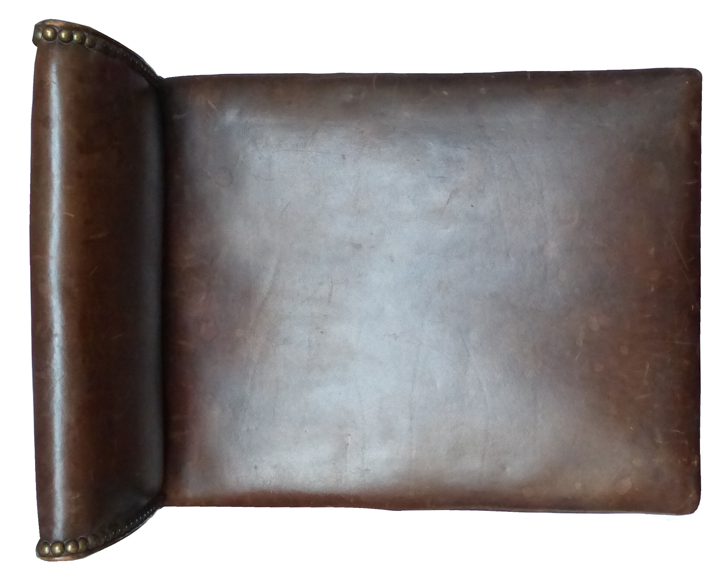 Old adjustable chair in wood and leather