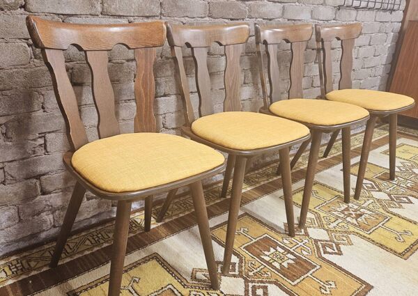 Lot de 4 chaises bistrot 1960