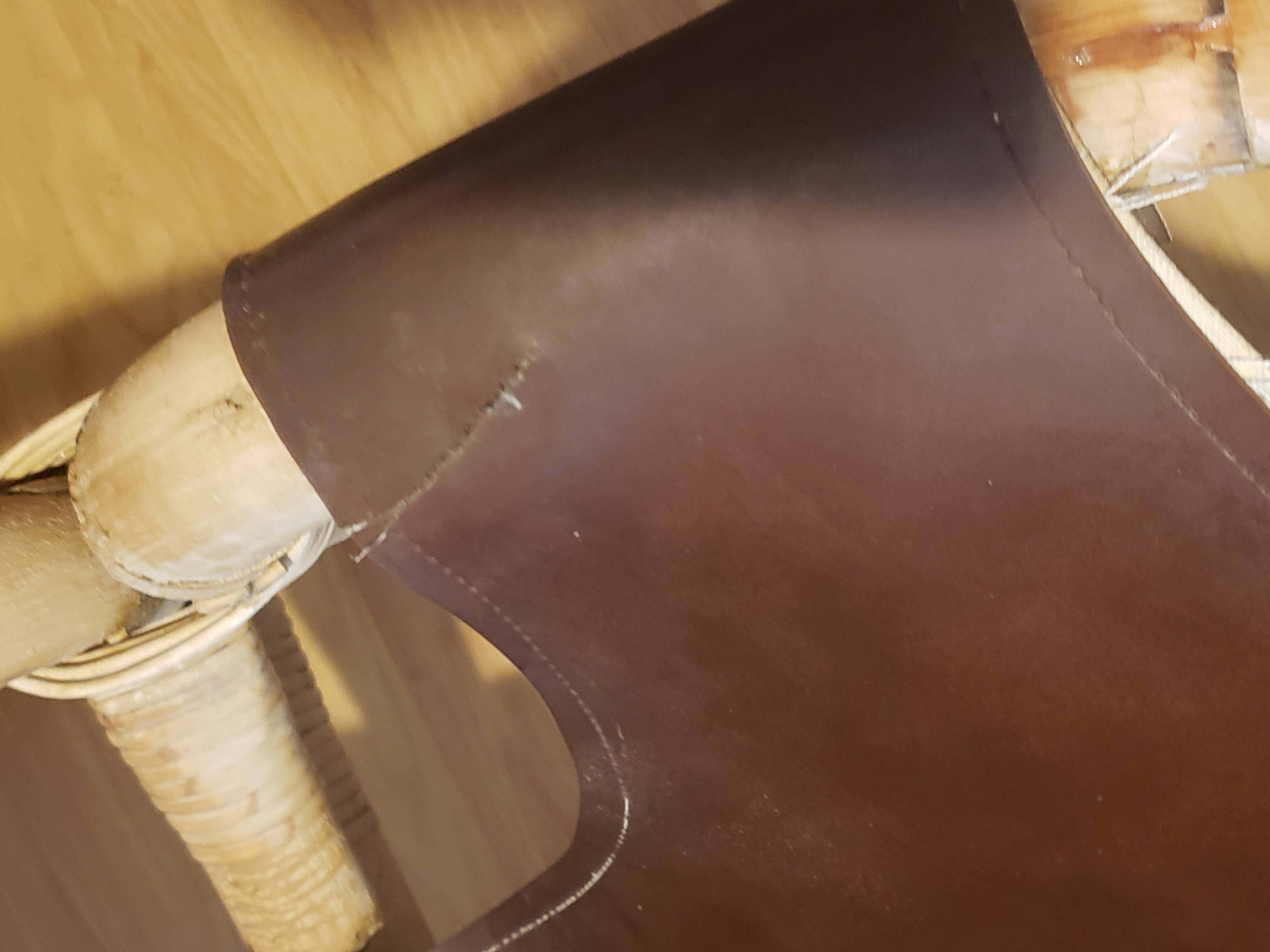 Rohe Noordworld 60s bamboo leather armchair