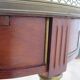 Bouillotte side table - mahogany veneer - white marble - Louis XVI - 1950