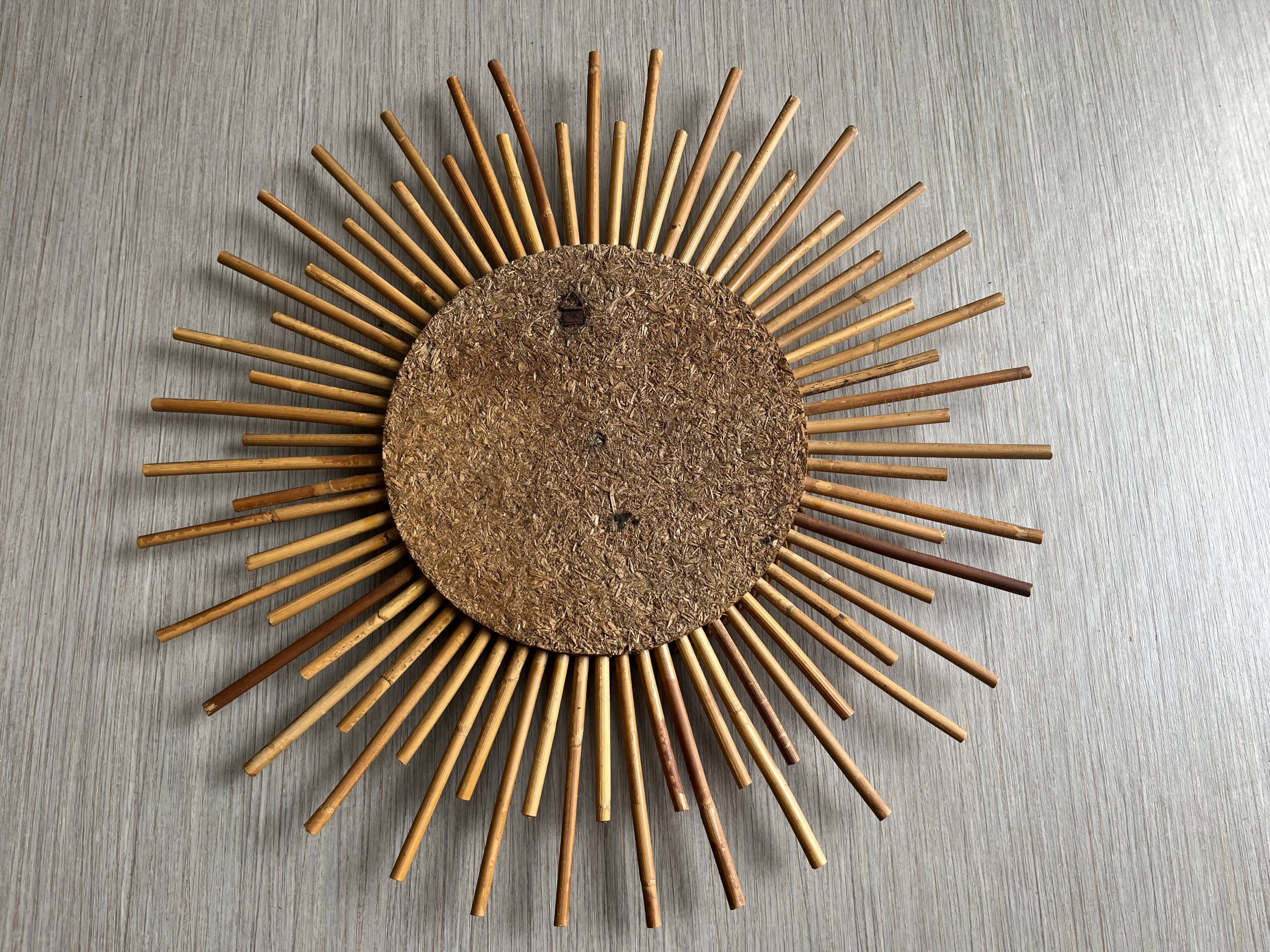 Rattan sun mirror