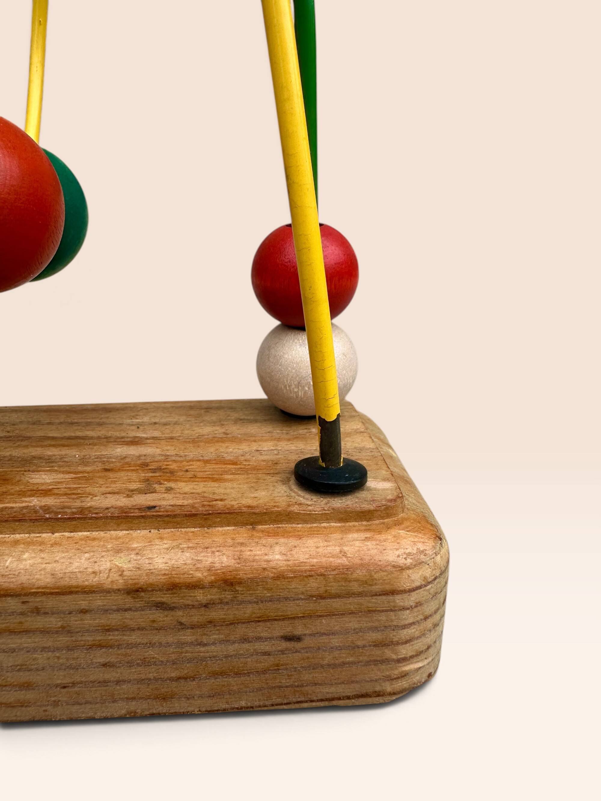 Jouet d'éveil boulier en bois multicolore