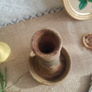 Candle holder terracotta cellar rat Orezza Campo Piano Corsica - Vintage