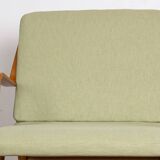 Danish 2-seater sofa in laminated beech and mahogany model AX by Peter Hvidt and Orla Molgaard-Nielsen for Fritz Hansen 1960