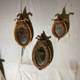 Set of 3 rope mirrors in the spirit of "Audoux and Minet"