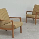 Pair of cream living room armchairs Jitona Sobeslav 1960