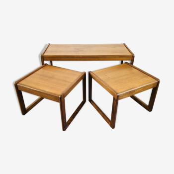 Tables gigognes en teck 1960