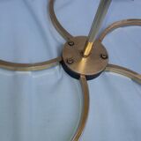 Metal and glass chandelier