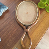 Vintage rattan mirror
