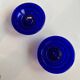 Pair of blue glass candlesticks