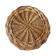 Round top wicker centerpiece vintage basketry to put on or on the wall