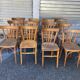 (Lot) 12 bistro chairs (light oak)