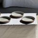 Set of 6 handmade ceramic deep plates in glazed beige D19.5 H4