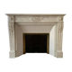Antique marble fireplace with overmantel and mirror - Haussmannian apartment