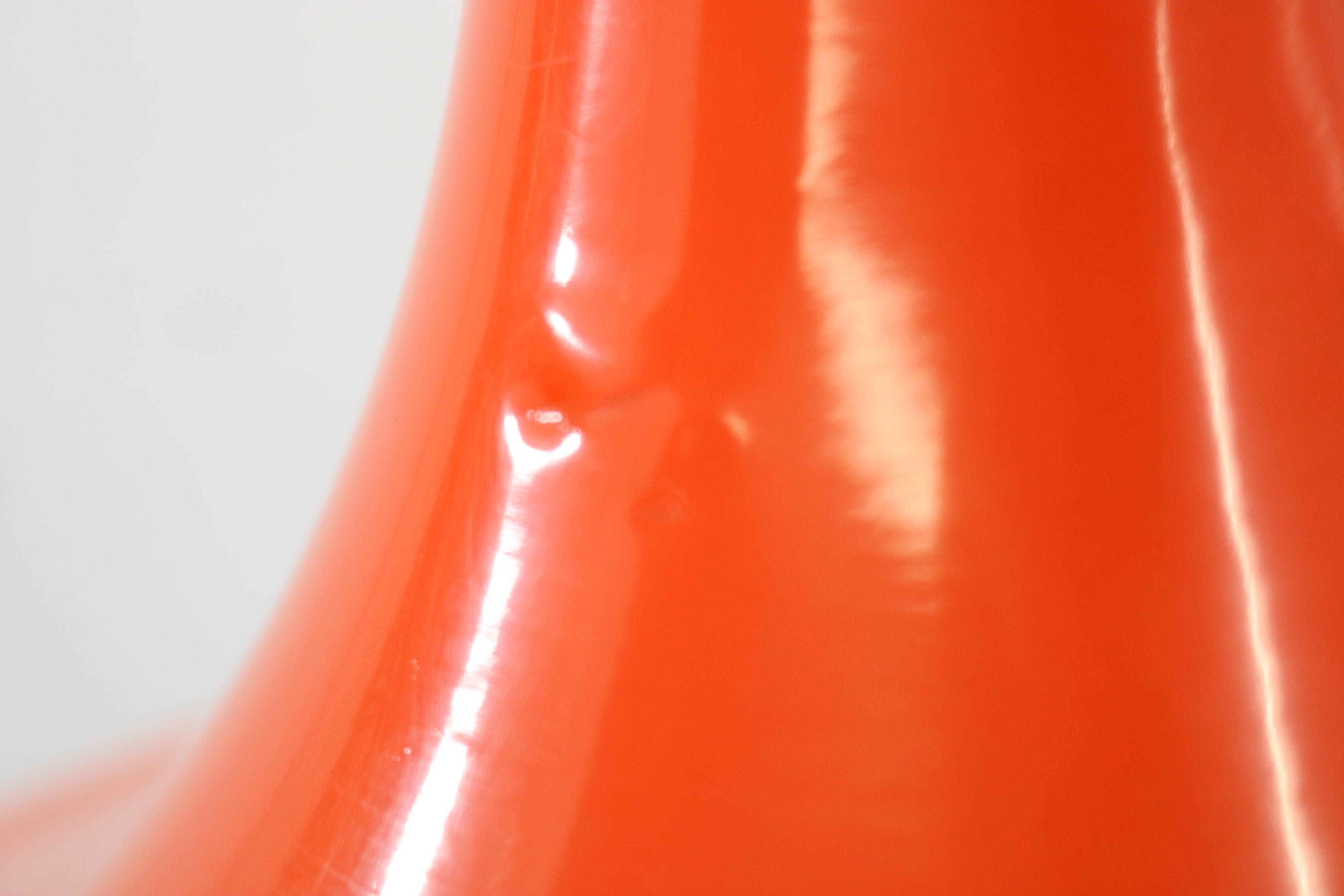 Lampe vintage de Massive Belgium, couleur orange/blanc/chrome - Belgique 1977