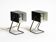 Pair of beautiful Mid Century Modern metal lamps from Kaiser Leuchten
