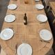 Solid oak farmhouse table with extensions