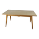 Table à manger des années 1950 en érable avec bord travaillé