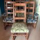 Series of 6 Louis XIII style chairs, in walnut