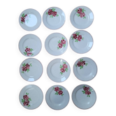 Lot of 12 old Rose Mai plates