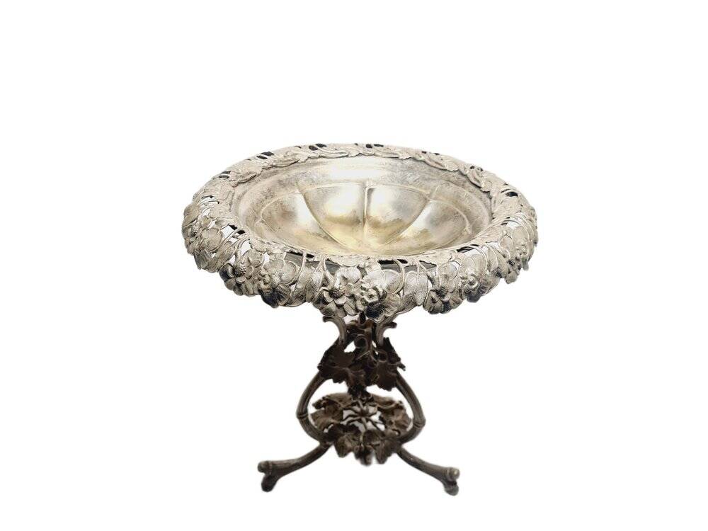 Coupe sur pied Biedermeier de Fraget, années 1890